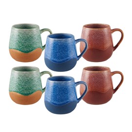 Pfaltzgraff Wave Reactive Mug, Set Of 6, 15-Ounce, Multicolor