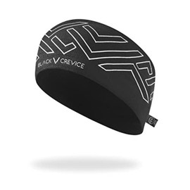 BLACK CREVICE Merino Headband, Stylish One Size Headband, Unisex Headband Made of 70% Merino & 30% Polyester, Sports Headband, One Size Knitted Headband, Black