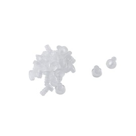 uxcell 20pcs 5mm Clear Flat Soft Stem Bumper Glide Patio Outdoor Furniture Chair Desk