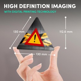 4 x Triangle Coasters - Warning Sign Caution Tape Cork Backed MDF Glossy Tea Coffee Accessory #52406