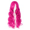 MapofBeauty 70cm Long Pink Wavy Cosplay Party Wig (Pink)