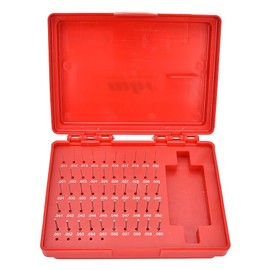 LEEZAD 50Pcs M0 0.011 to 0.060 Inch Steel Plug Pin Gage Set, Pin Gage Set, Industrial Tools for Checking Location, Hole Size, Gage Slots, Distance Between Holes