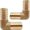 2PCS 3/4" x 3/4" Brass Hose Barb 90 Degree L-Shaped