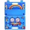 JIFETOR 3 Way AC Manifold Gauge Set, HVAC Diagnostic Charging