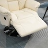 HOMCOM Swivel Recliner Chair, PU Leather Reclining Chair with Retractable