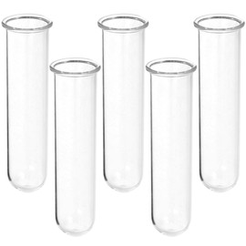 IWOWHERO 5Pcs Plant Propagation Station Glass Plant Test Tube Planter Pot Holder for Hydroponics for Home Office Planter Hanger Flower Vase Wall Decor Hydroponic Cuttings Clear