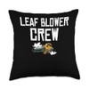 Leaf Blower Crew Autumn Leaf Blower Throw Pillow
