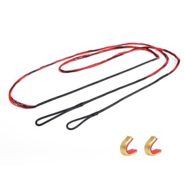 ELONG OUTDOOR Archery Recurve Bow String for Recurve Long Bows, Bowstring Traditional Bow Replacement, AMO 56 to 62 inch -12-14-16 Strands, W/2 Brass Nocks