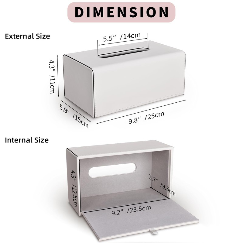 KINGFOM PU Leather Tissue Box Tissue Box Tissue Box for
