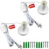 atiyoc White Metal E26/E27 Screw Light Socket with 15FT Extension