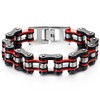 Stainless Steel Biker Bracelet for Men, Masculine Motorcycle Chain Style,