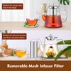 Zpose Glass Teapot, 1200ml (40oz) Tea Pot with Infuser for