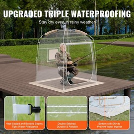 VEVOR Sports Tent Instant Tent Shelter Weather Proof 1 Person Clear Bubble Tent - Color: 50 x 50 in