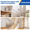 Muzata 10Pack 44'' Wrought Iron Balutser Hollow Straight Bar Metal