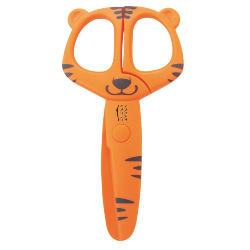 Vaessen Creative Set di Forbici per Bambini Procione, Cane, Tigre