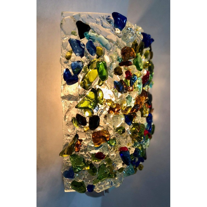Happy Hour Recycled Bottle Glass Colorful Fiesta Confetti Night Light