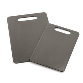 GreenLife 2 Piece Cutting Board Kitchen Set, 8" x 12" and 10" x 14" Set, Dishwasher Safe, Extra Durable, Gray