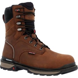 ROCKY Rams Horn Waterproof Composite Toe Work Boot, Brown, Size 13(W)