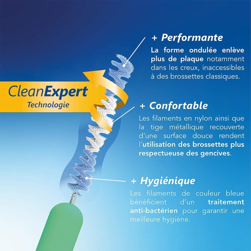 EFISEPTYL Clean Expert 0.7mm Brushes (Pack of 6)