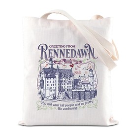 Villain Assistant Merch Greeting From Rennedawn Inspire Tote Bag Romantasy Book Lover Handbag (Villain Castle CA)