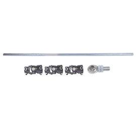 GELUOXI 3 Black U Joint 36" Steel Steering Shaft Support Kit + 3/4" DD Support Bearing + 3/4" Bearing/Heim with bolt Replacement for GM