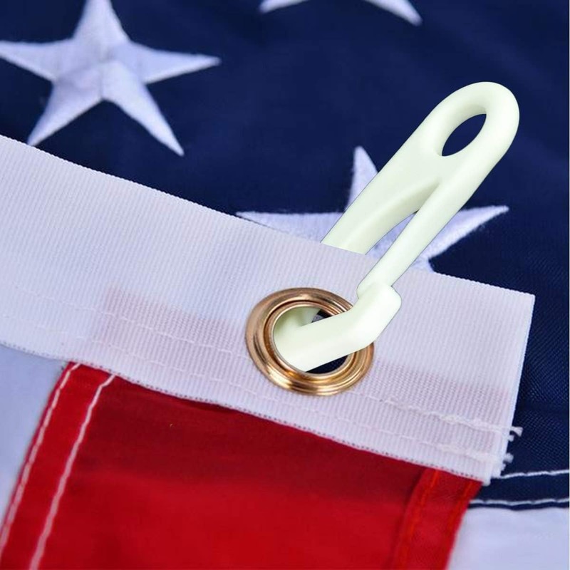 Hufopik 12 PCS Flag Pole Clip Snap Hooks Nylon Flagpole