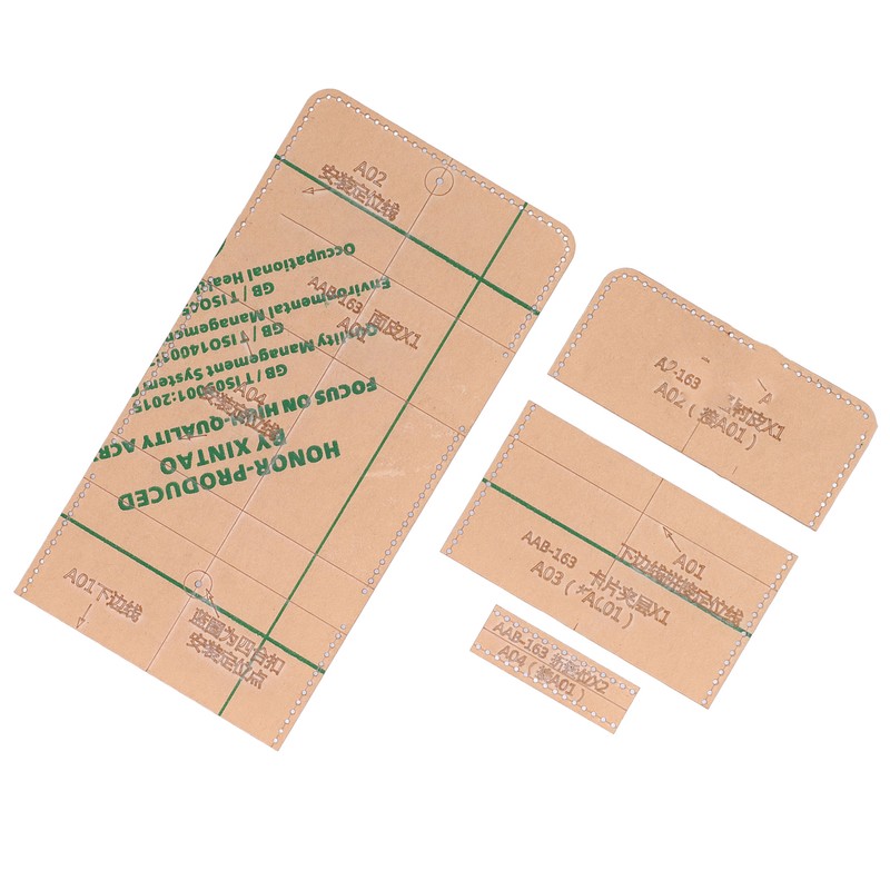 4Pcs Acrylic Templates Durable Reusable Transparent Clear DIY Leather Models