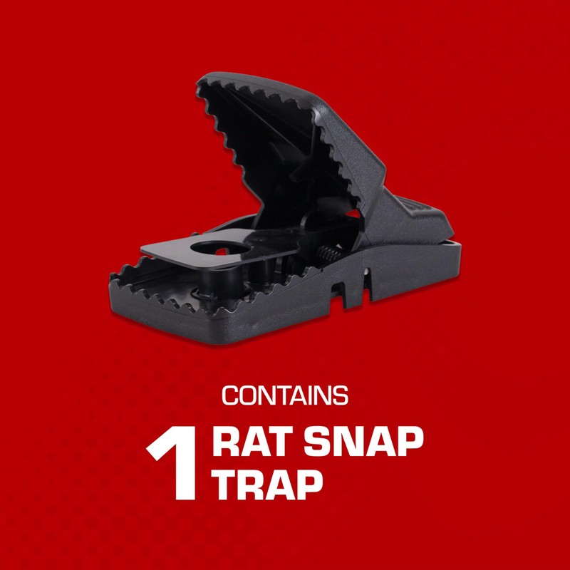 Tomcat Rat Snap Trap, 1 Rat Size Trap - Reusable