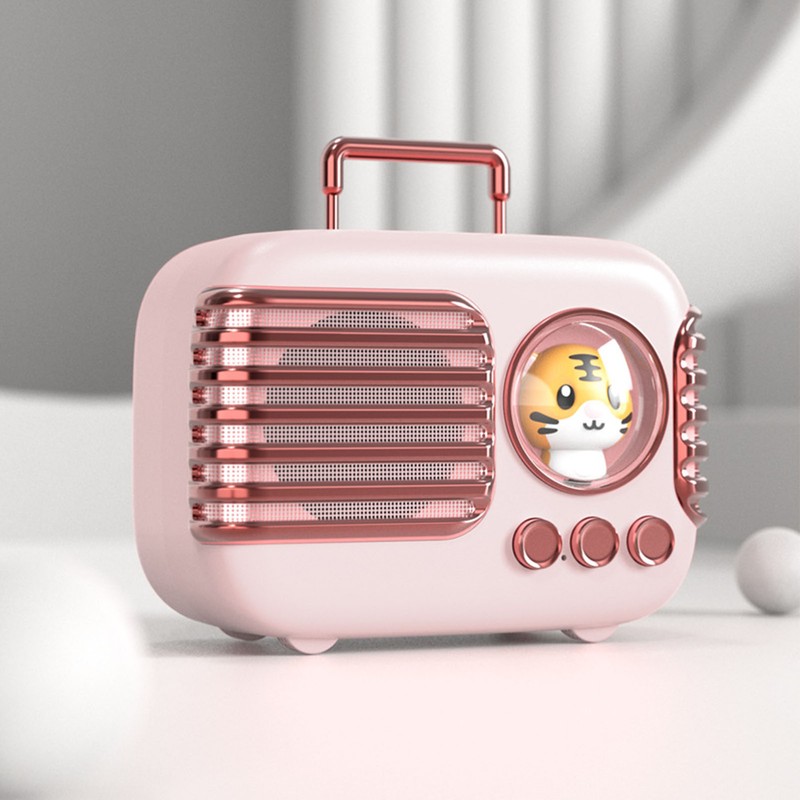 Cute Retro Bluetooth Speaker Mini Luggage Mini Speaker Creative Vintage
