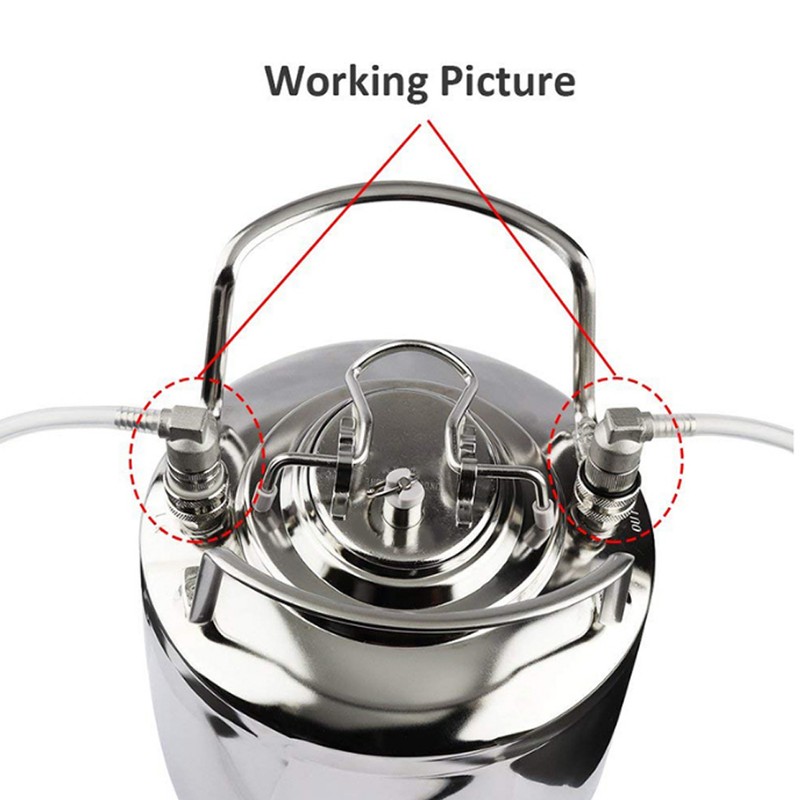Stainless Steel Ball Lock Keg Quick Connector Dispenser Tool Self