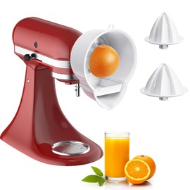 Juicer Attachment for Kitchenaid Stand Mixer, Juicer for Kitchenaid with 2 Interchangeable Reamer Citrus Juicer Attachment for Kitchenaid Accessories for Lemons, Oranges, Limes