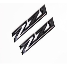 2Pcs Big Size 11.5 Inch Z71 Emblems 3D Badge Passenger Side Fender Decals Stickers Replacement for 2019-2021 Silverado 1500 2500 3500 HD (Gloss Black)