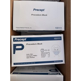 Precept 15111 Procedure Mask Level 1 Blue color Case of 10 Boxes DENTED