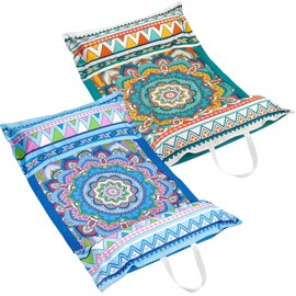 WERNNSAI Pool Float for Adults - 2 Pack Inflatable Pool Floats Boho Style Water Hammocks Fabric Mesh Pool Float Set Multi-Purpose Water Lounge Chair Swimming Pool Hammock for Summer Beach Party