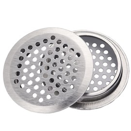 Circular Soffit Vents Stainless Steel Circular Air Vents 1Inch Soffit Vent 20pcs Round Vent Mesh Hole Louver Round Vent Cover for Kitchen,Bathroom,Cabinets,Wardrobes,Shoe Cabinets