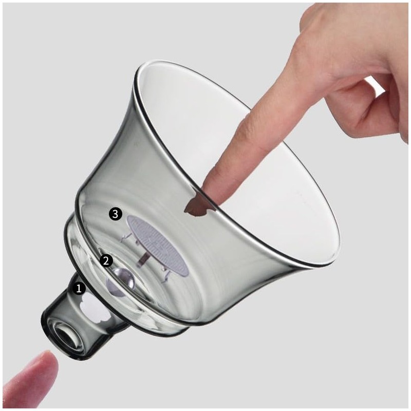 MOZEO Glass Teapot Set Semi Automatic Drip Rotating with Infuser