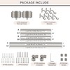 Mayrhyme Brushed Nickel Bay Window Curtain Rods with Aluminum End