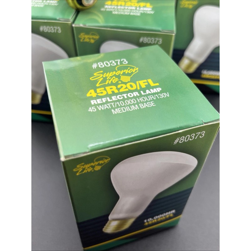Superior life 10 Pack 45R20/FL Dimmable Reflector Bulb 45W 120V