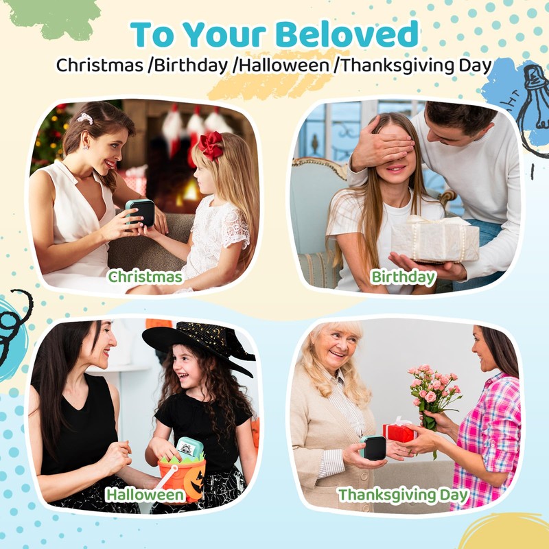 Print Pods Mini Printer, Sticker Maker Machine M02X, Mini Portable