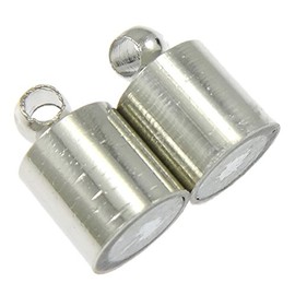 M382 4 Magnetic Clasp Connectors Brass 20 mm Tube Silver Magnetic Clasp Jewellery Clasp Chain Clasp