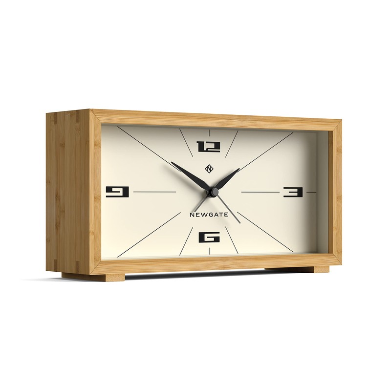 NEWGATE® Lemur Alarm Clock in Bamboo - Bedside Clock -