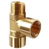Uenede 2PCS Brass Tee Pipe Fitting 1/2" NPT Female x