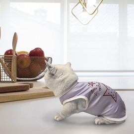 CooShou 4Pcs Dog Cat Shirts Dog Polka Dot Vest Dog Stripe Sleeveless T-Shirt Pet Soft Vest Breathable Clothes for Small Medium Dog Puppy Kitten Cat S