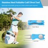 2 pcs Golf Divot Repair Tool Metal Foldable Golf Divot