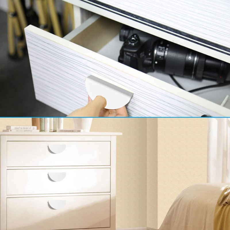 INCREWAY Drawer Pulls Crescent Moon Drawer Handles Aluminum Alloy Half