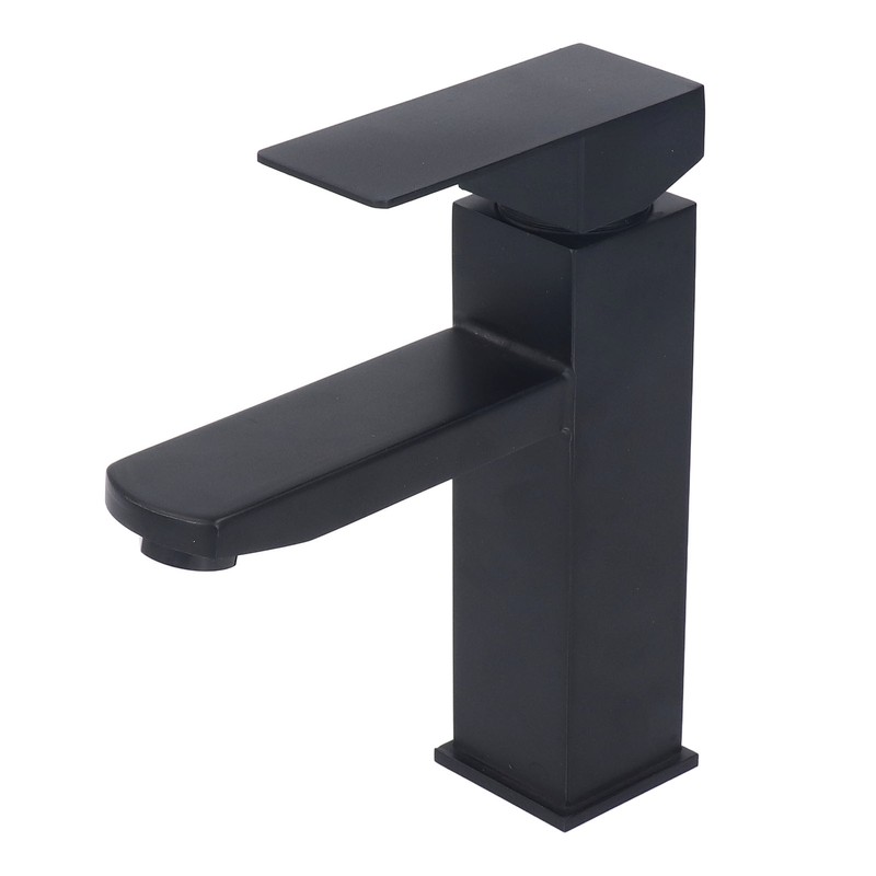 Basin Faucet Stainless Steel Surface Black Baking Paint Bathroom Sink