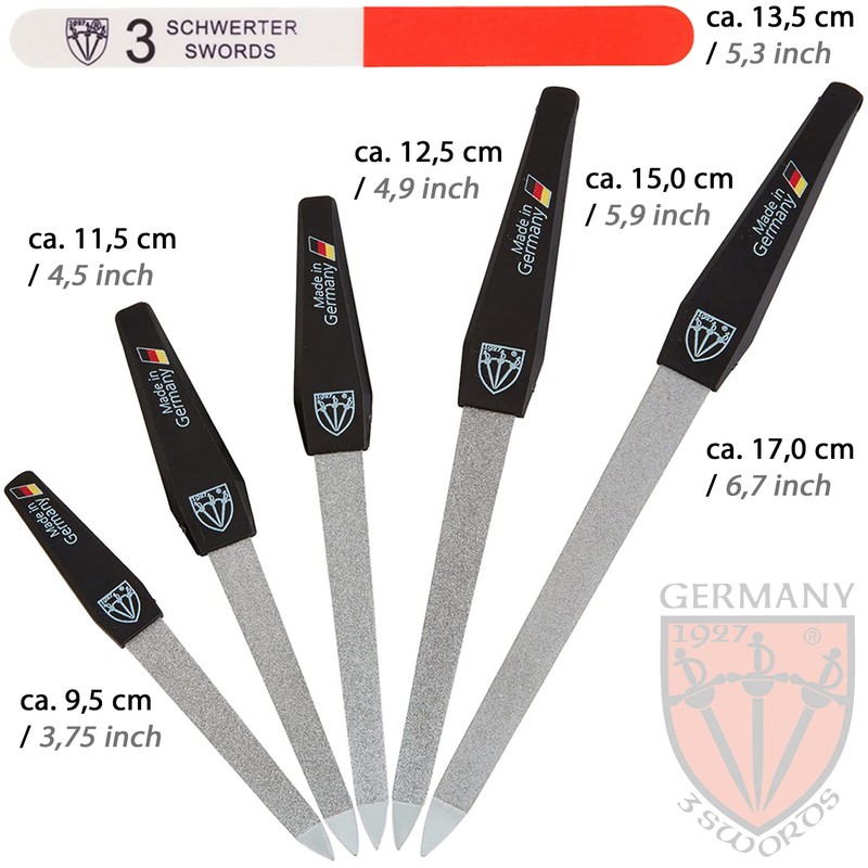 DREI SCHWERTER Set of 5 Nail Files Sapphire Nail Files