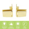 UFURMATE Glass Door Hinge, 2Pcs Zinc Alloy Frameless Glass Door