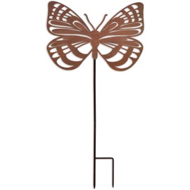 Sunset Vista Designs Outdoor Garden Décor - Goliath Butterfly Yard Art Garden Stake, 33" Tall, Rustic Metal