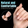 TOMICCA Pack of 240 Artificial Nail Tips, Ultra Short Squoval